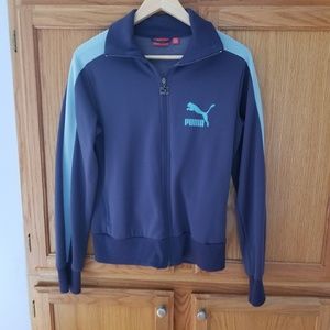 PUMA. Purple and light blue track jacket (large)